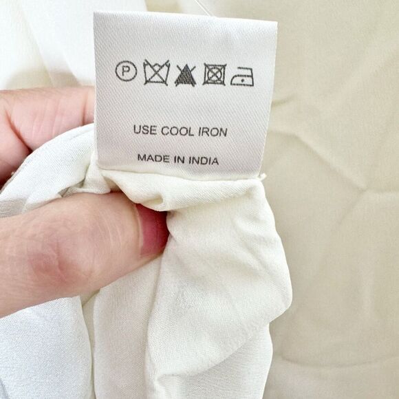 Tangerine NYC Silk Ivory Cream Camisole Top with Metallic Beading Women’s S/M - Picture 6 of 6